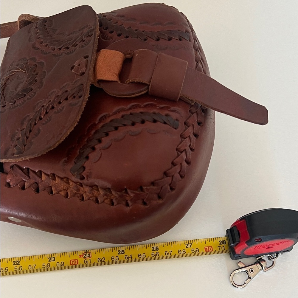 Artisan Leather Crossbody Bag in Deep Brown - Picture 7 of 11